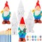 6 Pcs Paint Your Own Garden Gnomes Unpainted Kit to Paint Statue